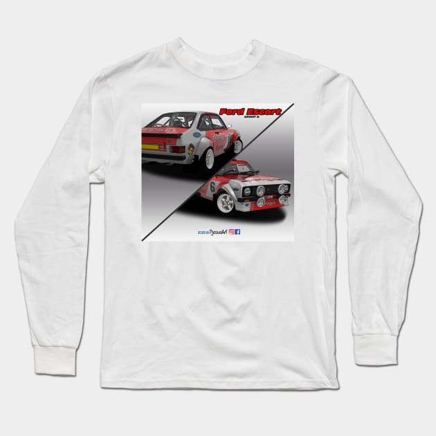 Ford Escort Group B Belga Long Sleeve T-Shirt by PjesusArt